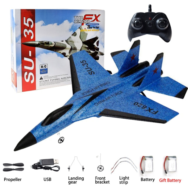 RC Remote Control Foam plastic Plane SU-35 FX-620 FX-820 FX-803 F-35 Airplane Aircraft Fighter 2.4G Radio Control Glider Toys Children kids