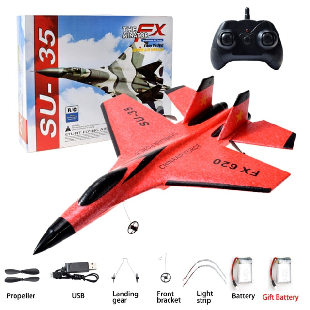 RC Remote Control Foam plastic Plane SU-35 FX-620 FX-820 FX-803 F-35 Airplane Aircraft Fighter 2.4G Radio Control Glider Toys Children kids