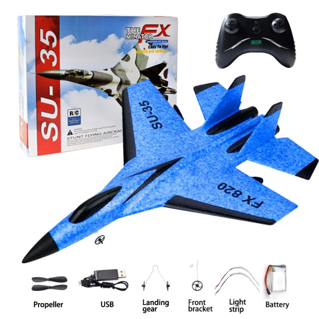 RC Remote Control Foam plastic Plane SU-35 FX-620 FX-820 FX-803 F-35 Airplane Aircraft Fighter 2.4G Radio Control Glider Toys Children kids