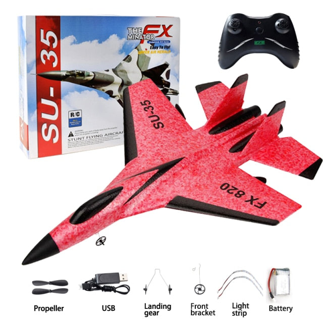 RC Remote Control Foam plastic Plane SU-35 FX-620 FX-820 FX-803 F-35 Airplane Aircraft Fighter 2.4G Radio Control Glider Toys Children kids