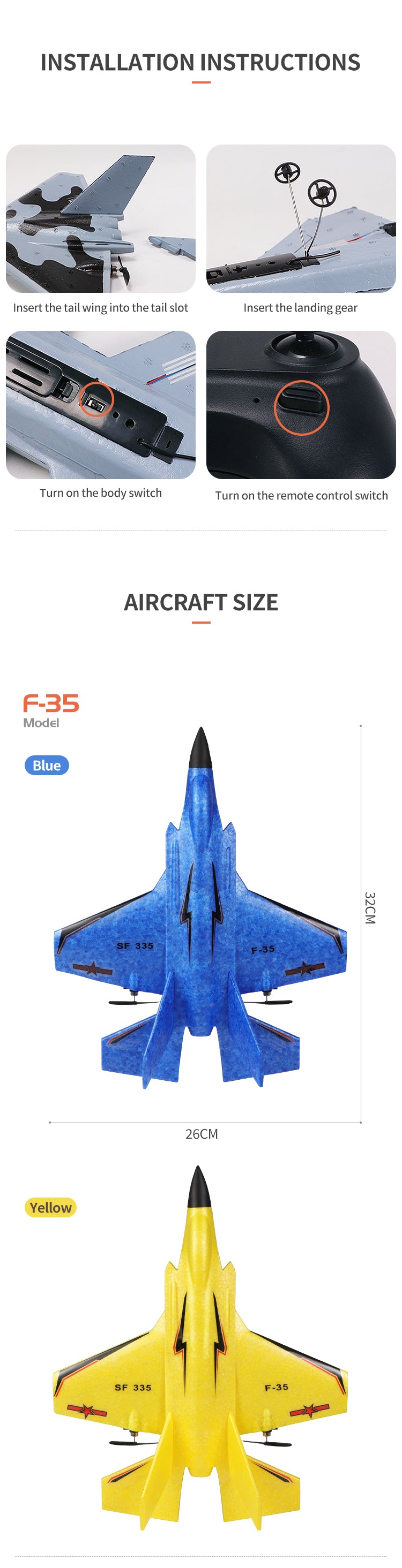 RC Remote Control Foam plastic Plane J-20 SF-435 SF-422 F-35 Airplane Aircraft Fighter 2.4G Radio Control Glider Toys Children kids