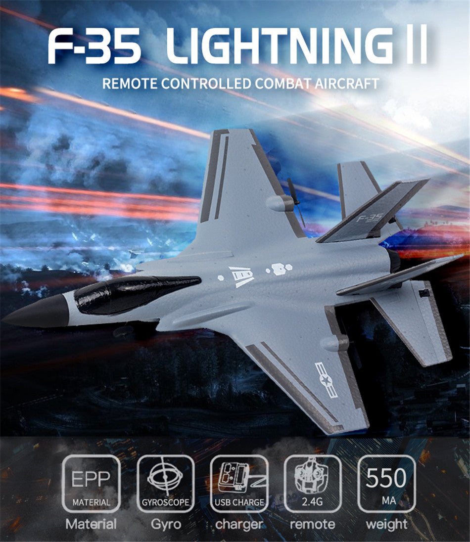 RC Remote Control Foam plastic Plane F-35 Airplane Aircraft Fighter 2.4G Radio Control Glider Toys Children kids