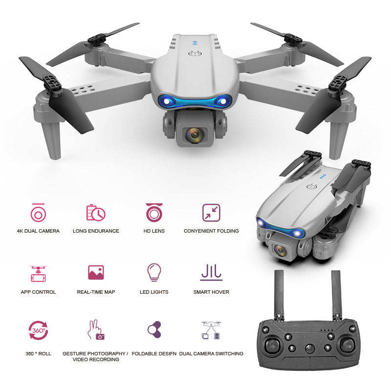 Drone Camera Quadcopter E99 K3 FPV Dual 4K Hold WiFi RC Remote Control Foldable Avoid obstacles