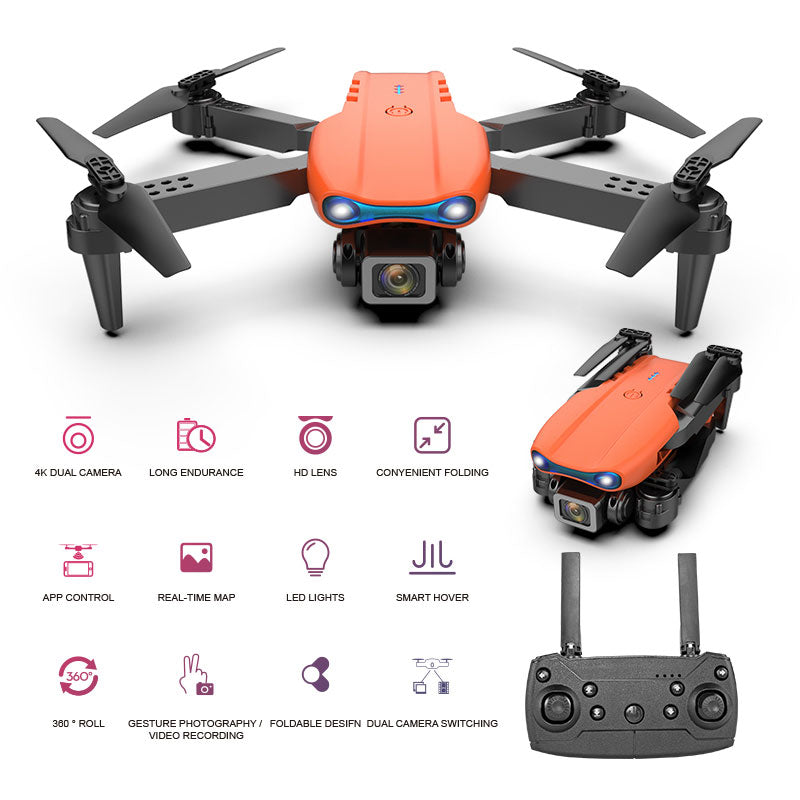 Drone Camera Quadcopter E99 K3 FPV Dual 4K Hold WiFi RC Remote Control Foldable Avoid obstacles