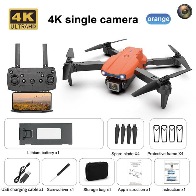 Drone Camera Quadcopter E99 K3 FPV Dual 4K Hold WiFi RC Remote Control Foldable Avoid obstacles