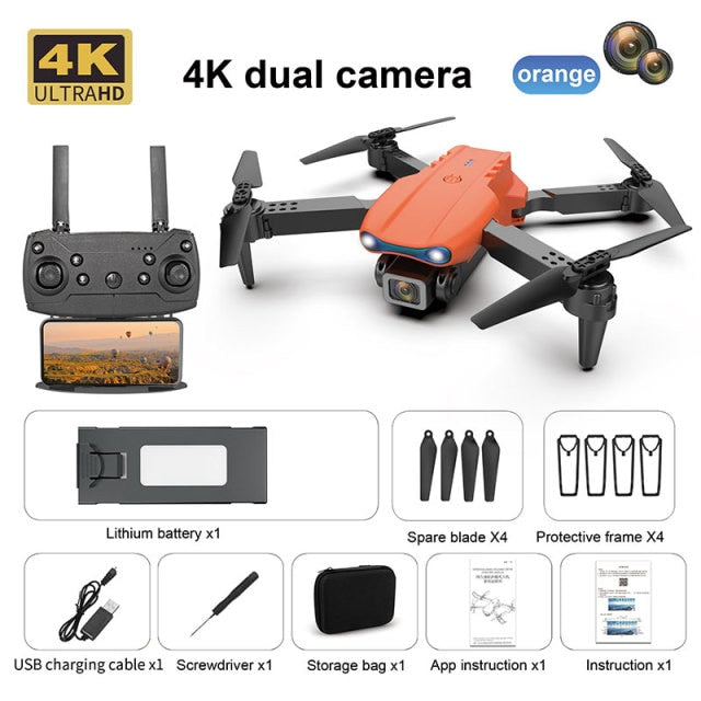 Drone Camera Quadcopter E99 K3 FPV Dual 4K Hold WiFi RC Remote Control Foldable Avoid obstacles