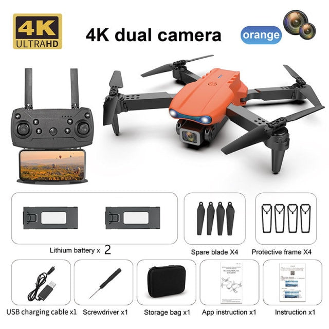 Drone Camera Quadcopter E99 K3 FPV Dual 4K Hold WiFi RC Remote Control Foldable Avoid obstacles