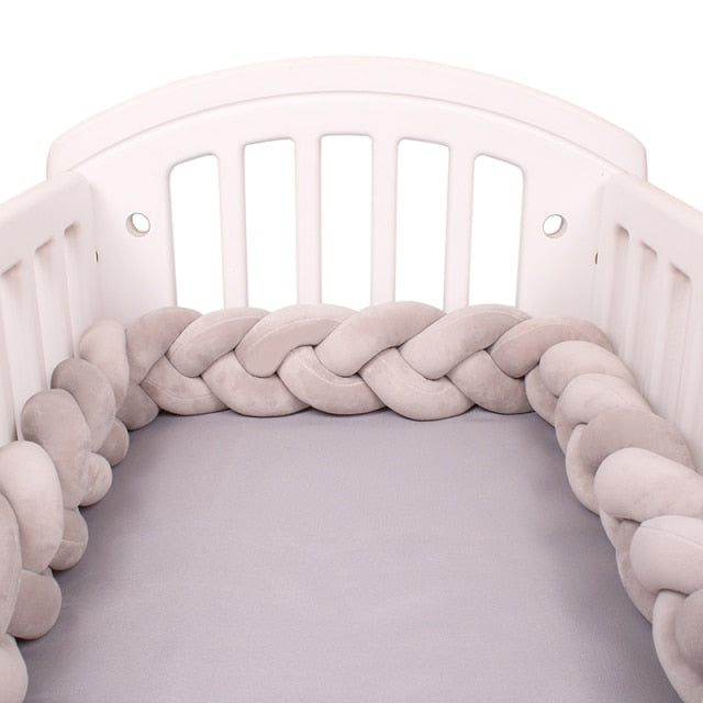 Baby Bed Bumper Crib woven Braid Pillow Cushion Infant Protector Pad