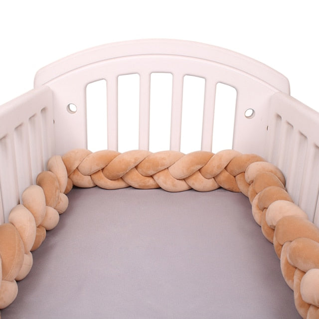 Baby Bed Bumper Crib woven Braid Pillow Cushion Infant Protector Pad