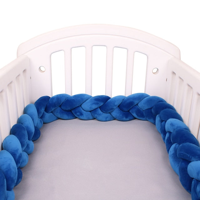 Baby Bed Bumper Crib woven Braid Pillow Cushion Infant Protector Pad