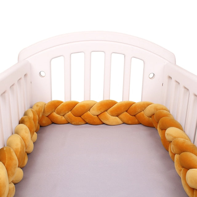 Baby Bed Bumper Crib woven Braid Pillow Cushion Infant Protector Pad