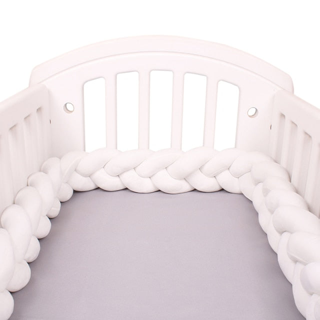 Baby Bed Bumper Crib woven Braid Pillow Cushion Infant Protector Pad