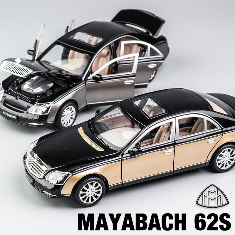 Car Model Mercedes Benz Maybach 62s S650 Classic Alloy Diecast Metal Toy Vehicles Car Kids 1:24