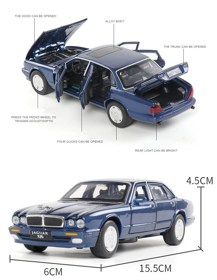 Car Model Jaguar XJ6 Classic Alloy Metal Diecasts & Toy Vehicles Kid Children 1:32