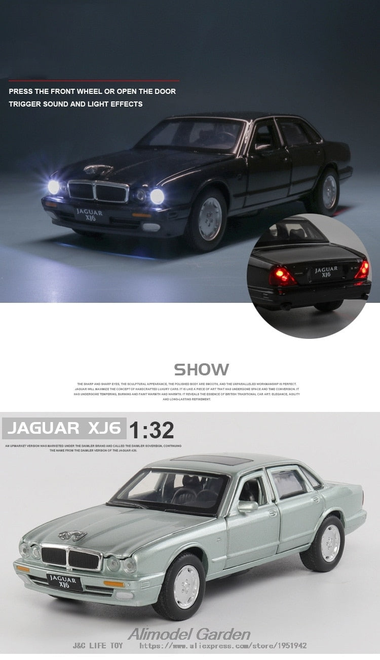 Car Model Jaguar XJ6 Classic Alloy Metal Diecasts & Toy Vehicles Kid Children 1:32