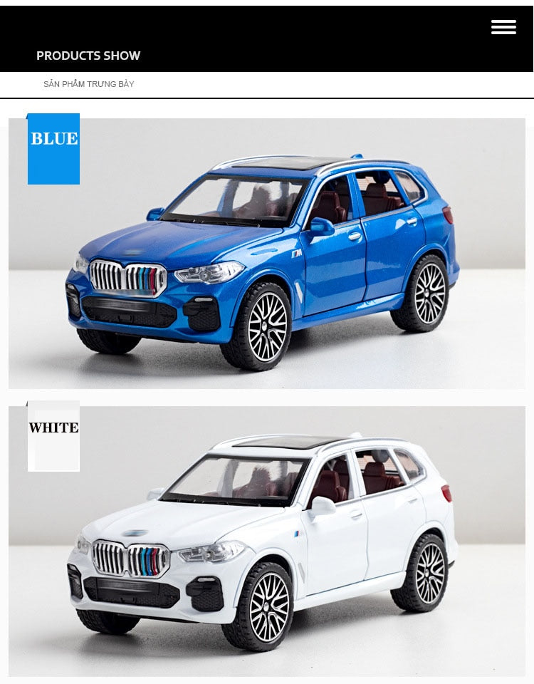 Car Model X5 Toy Diecast Alloy Metal Pull Back Toys Off-Road Vehicle Children Kids 1/32