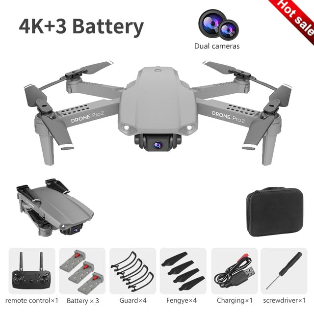 Drone Camera Quadcopter E99 Pro2 FPV Dual 720P 1080P 4K Hold WiFi RC Remote Control Foldable Mini