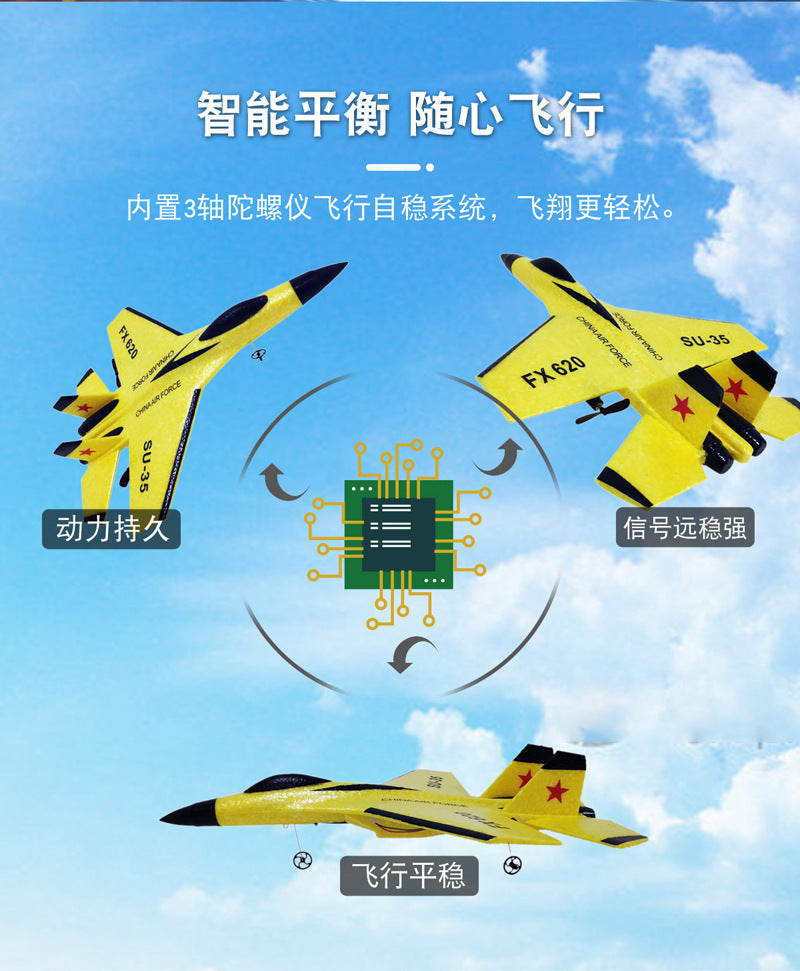 RC Remote Control Foam plastic Plane SU-35 FX-620 FX-820 FX-803 F-35 Airplane Aircraft Fighter 2.4G Radio Control Glider Toys Children kids