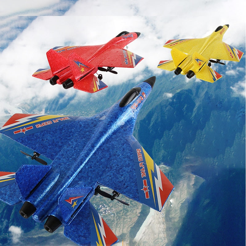 RC Remote Control Foam plastic Plane SU-27 Airplane Aircraft Fighter 2.4G Radio Control Glider Toys Children kids