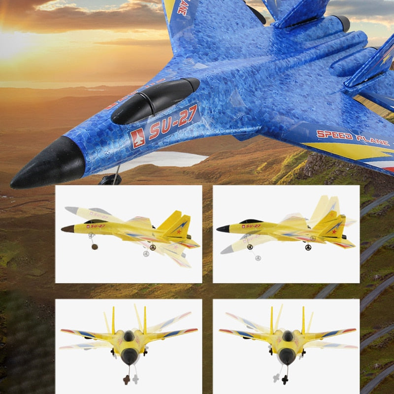 RC Remote Control Foam plastic Plane SU-27 Airplane Aircraft Fighter 2.4G Radio Control Glider Toys Children kids