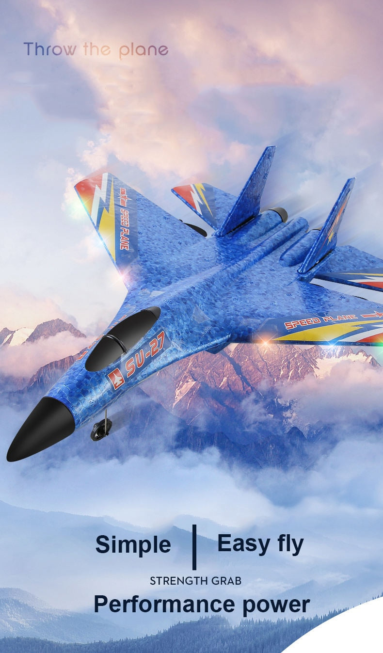 RC Remote Control Foam plastic Plane SU-27 Airplane Aircraft Fighter 2.4G Radio Control Glider Toys Children kids