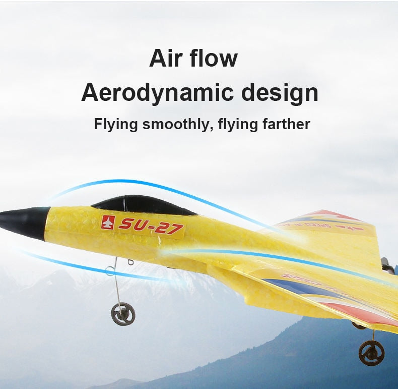 RC Remote Control Foam plastic Plane SU-27 Airplane Aircraft Fighter 2.4G Radio Control Glider Toys Children kids