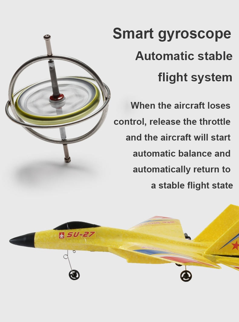 RC Remote Control Foam plastic Plane SU-27 Airplane Aircraft Fighter 2.4G Radio Control Glider Toys Children kids