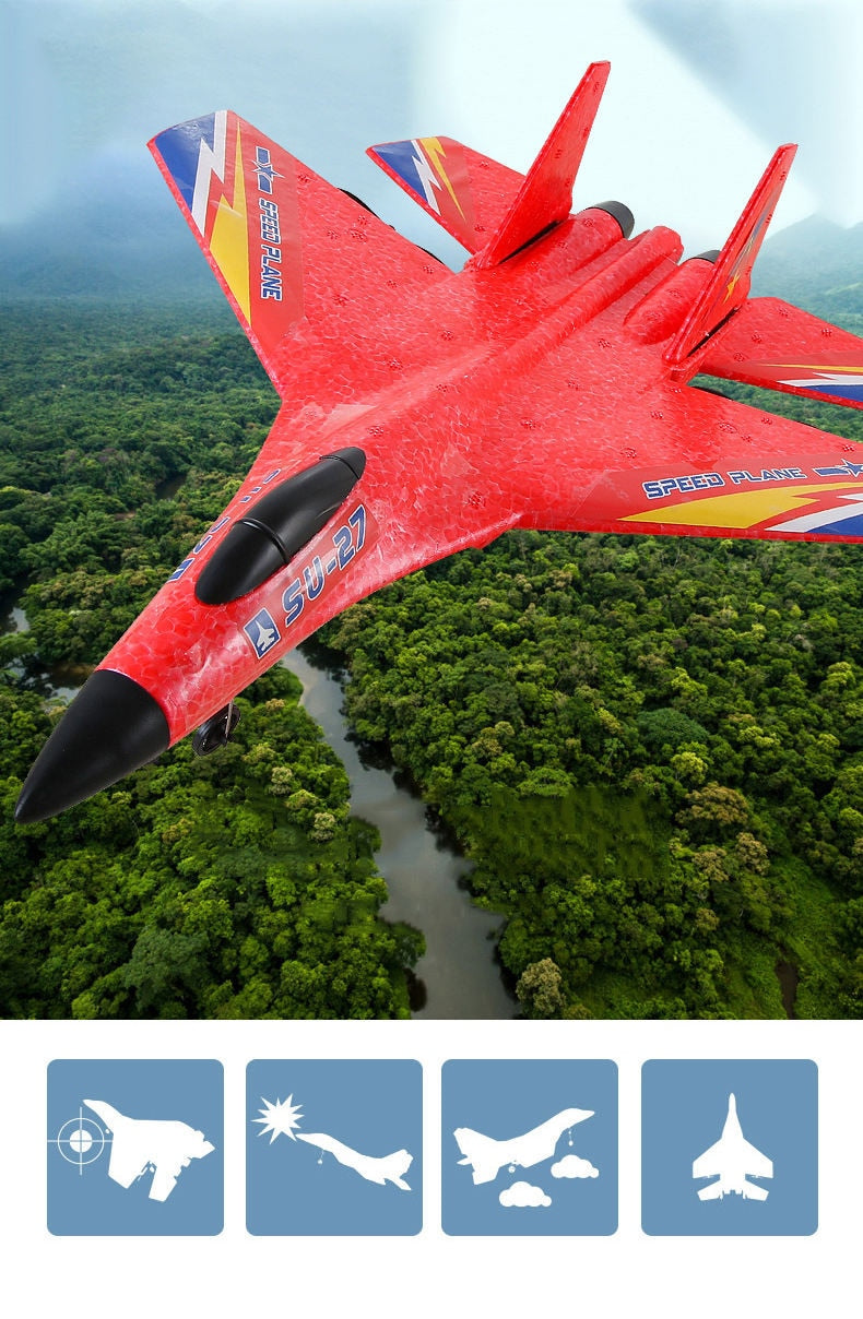 RC Remote Control Foam plastic Plane SU-27 Airplane Aircraft Fighter 2.4G Radio Control Glider Toys Children kids