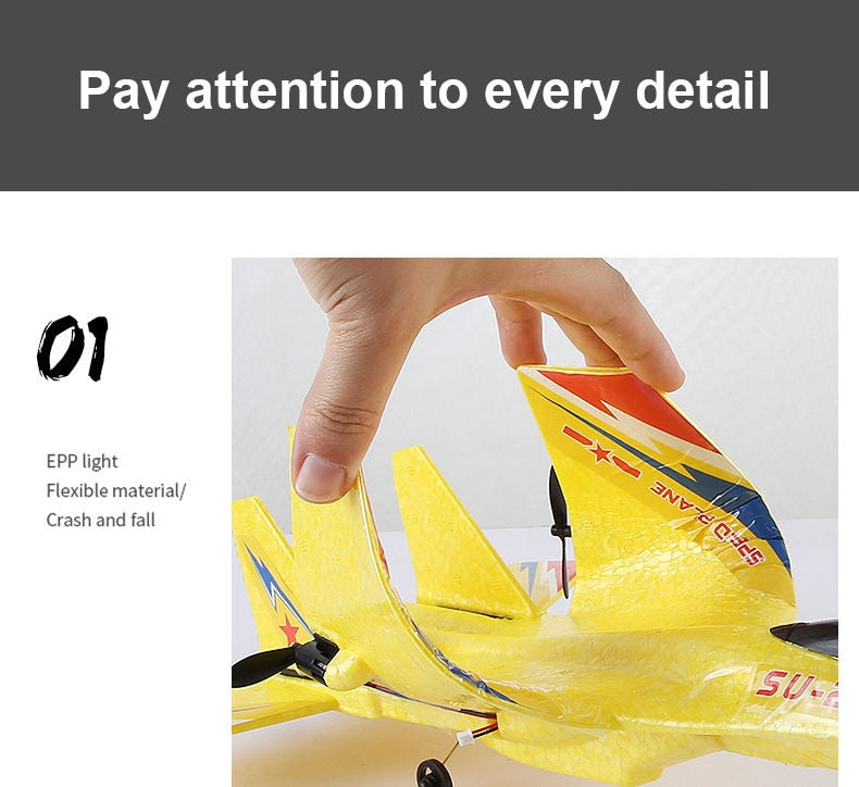 RC Remote Control Foam plastic Plane SU-27 Airplane Aircraft Fighter 2.4G Radio Control Glider Toys Children kids