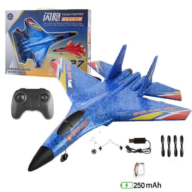 RC Remote Control Foam plastic Plane SU-27 Airplane Aircraft Fighter 2.4G Radio Control Glider Toys Children kids