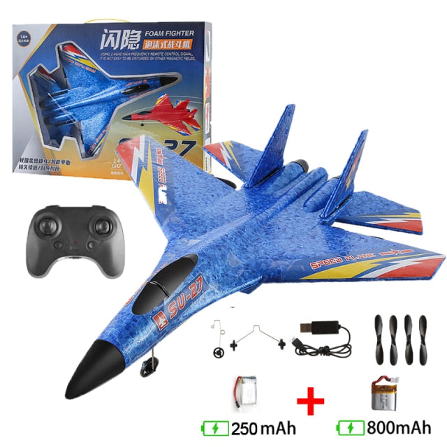 RC Remote Control Foam plastic Plane SU-27 Airplane Aircraft Fighter 2.4G Radio Control Glider Toys Children kids