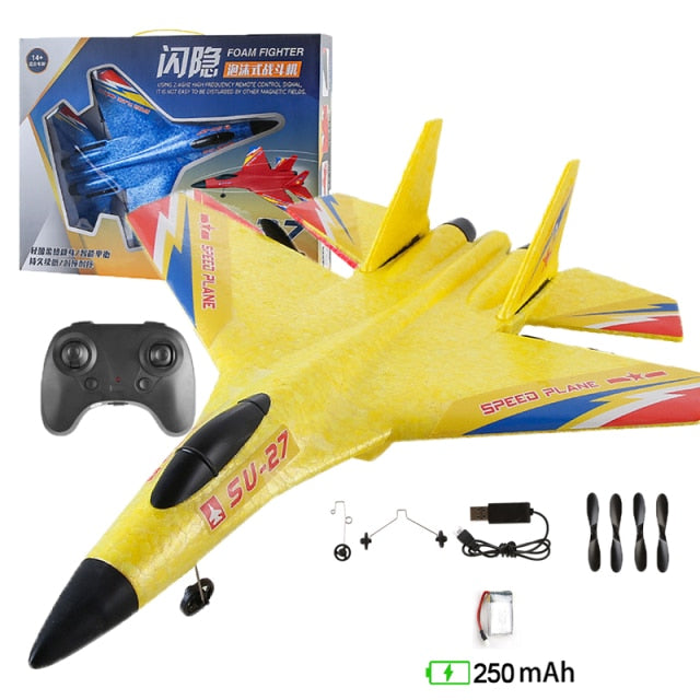 RC Remote Control Foam plastic Plane SU-27 Airplane Aircraft Fighter 2.4G Radio Control Glider Toys Children kids