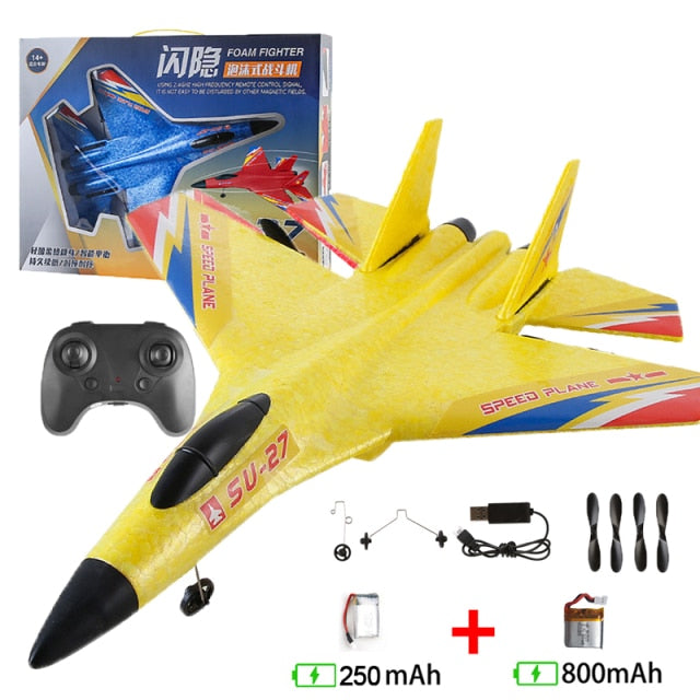 RC Remote Control Foam plastic Plane SU-27 Airplane Aircraft Fighter 2.4G Radio Control Glider Toys Children kids