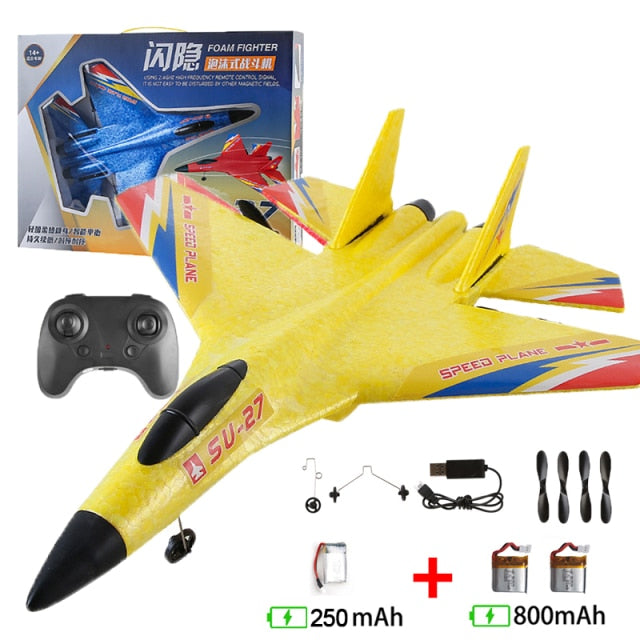 RC Remote Control Foam plastic Plane SU-27 Airplane Aircraft Fighter 2.4G Radio Control Glider Toys Children kids