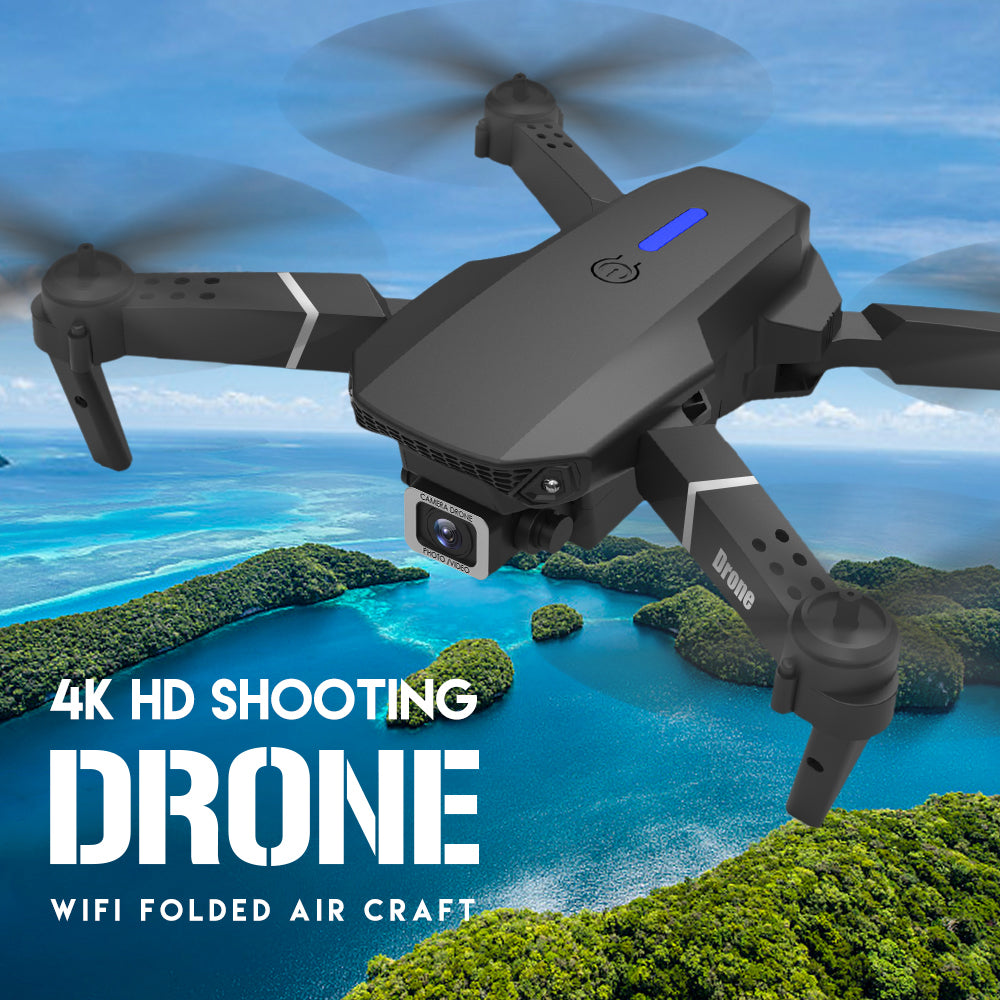 Drone Camera Quadcopter E88 FPV With Wide Angle 1080P HD 4K  Hold WiFi RC Remote Control Foldable