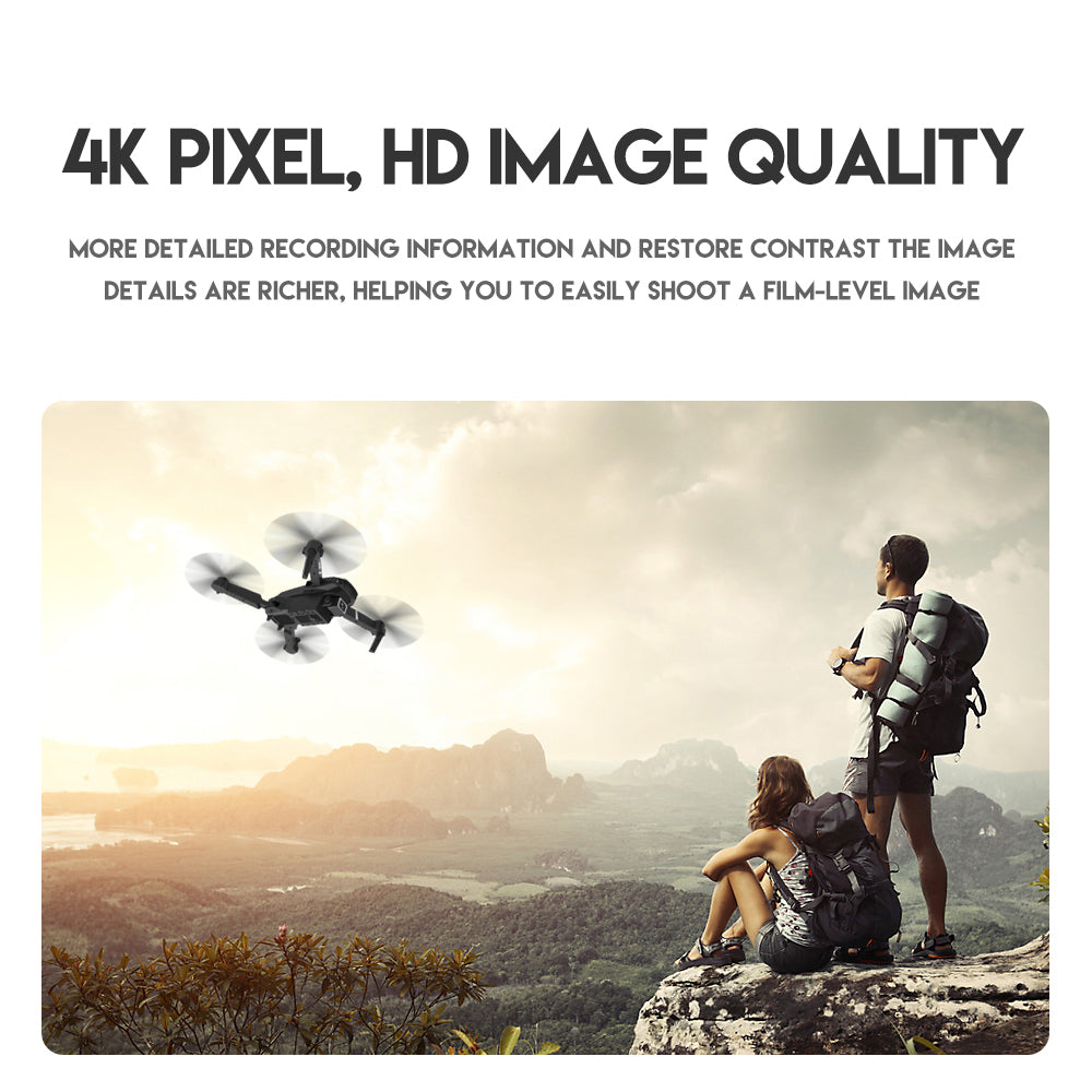 Drone Camera Quadcopter E88 FPV With Wide Angle 1080P HD 4K  Hold WiFi RC Remote Control Foldable