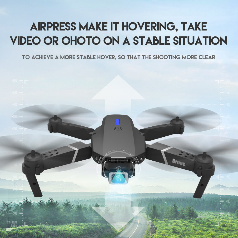 Drone Camera Quadcopter E88 FPV With Wide Angle 1080P HD 4K  Hold WiFi RC Remote Control Foldable