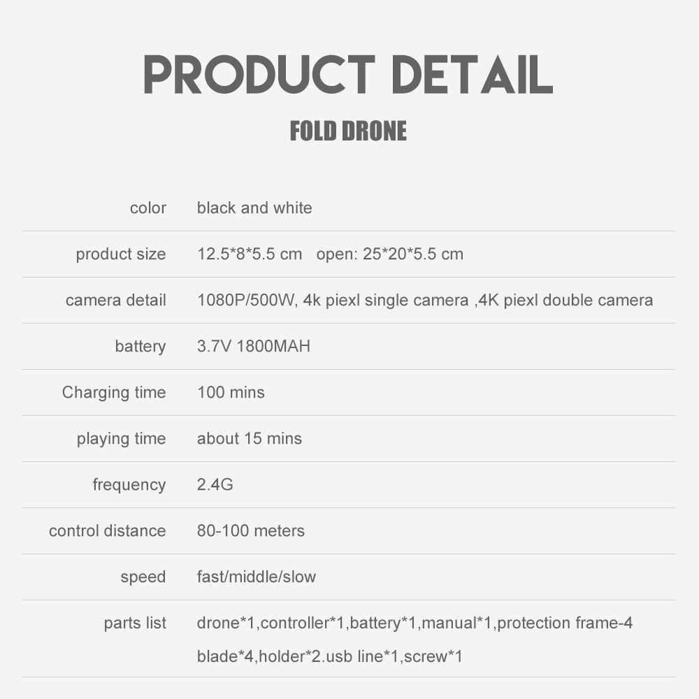 Drone Camera Quadcopter E88 FPV With Wide Angle 1080P HD 4K  Hold WiFi RC Remote Control Foldable