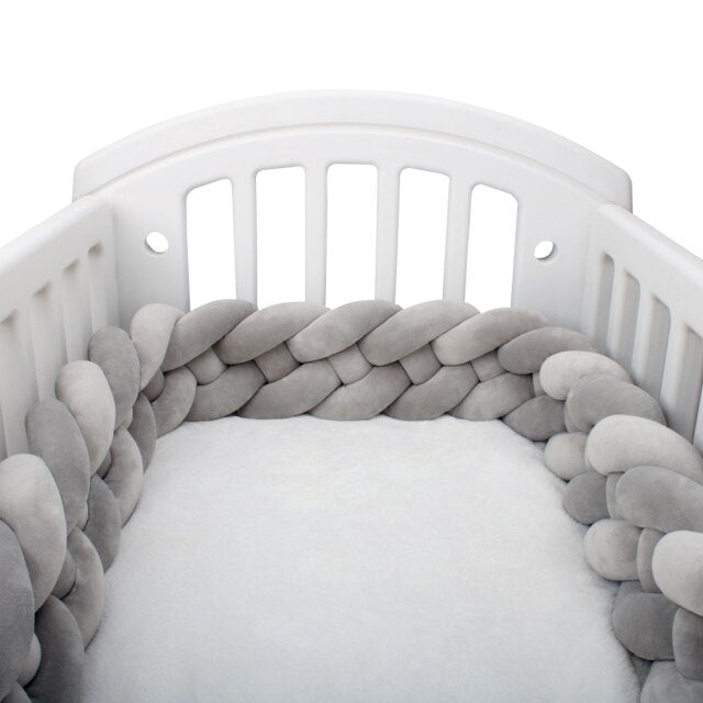 Baby Bed Bumper Crib woven Braid Pillow Cushion Infant Protector Pad 4 Knot 12cm 14cm Height