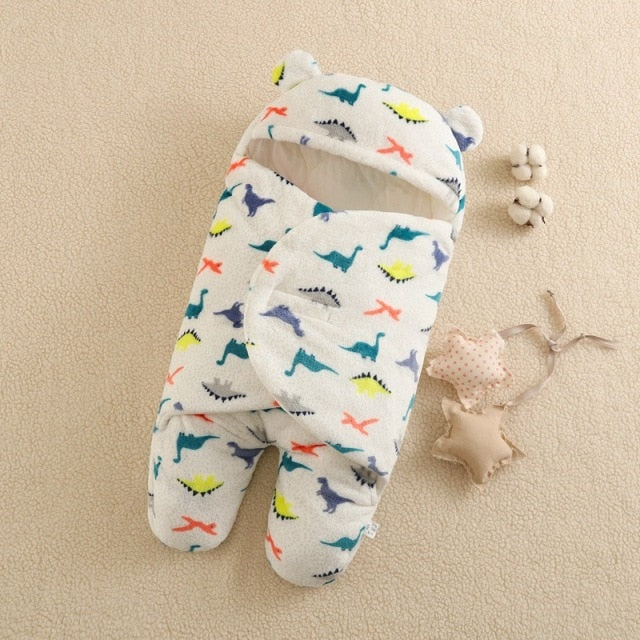 Baby Sleeping Bag Newborn Soft Infant Swaddle Toddler Winter Warm Stroller Wrap Zipper Envelope