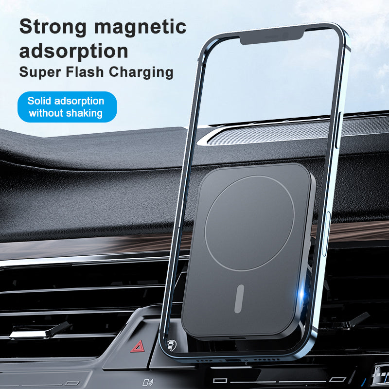 15W Magnetic Wireless Chargers Car Magnetic Mount Phone Holder Air Vent Stand